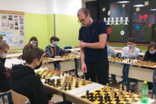 Šahovska simultanka na Gimnaziji Škofja Loka 
