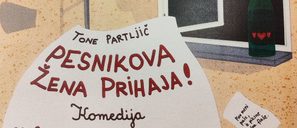 Vabljeni na gledališko predstavo Toneta Partljiča Pesnikova žena prihaja